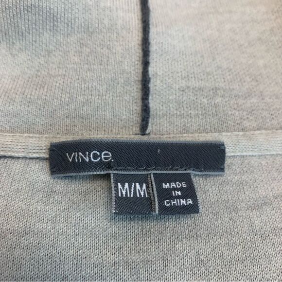 Vince GREY MERINO WOOL BLEND TWO TONE DRAPE OPEN CARDIGAN SWEATER COAT M 6-8 - Picture 9 of 13